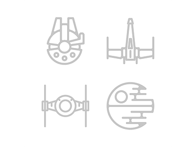 Star Wars + Icons = AWESOME death star design icons millennium falcon star wars tie fighter x wing