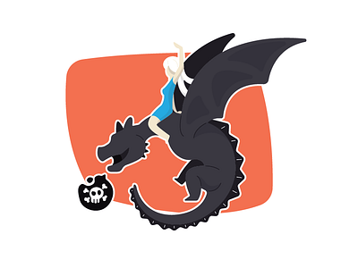 She gots dragons bro. dragon dragons game of thrones illustration sticker