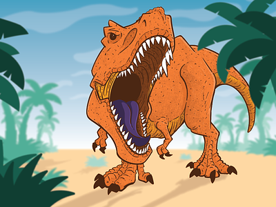 More Dinosaurs! dino dina dinosaur drawing illustration texture trex