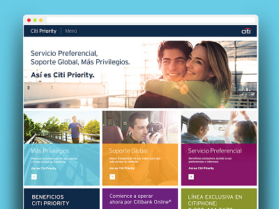 CitiBank Argentina design website