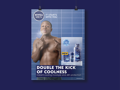 NIVEA MEN Cool Kick Poster branding design graphicdesign poster design