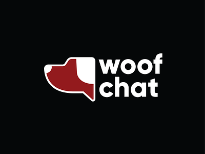 Woof Chat Logo branding illustration logo design logodesign