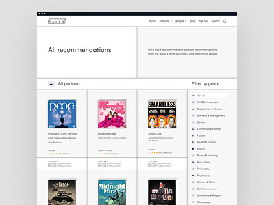 Bold - All recommendations page