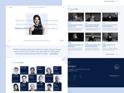dialogue - landing page branding design graphic design logo ui uidesign ux uxdesign webdesign
