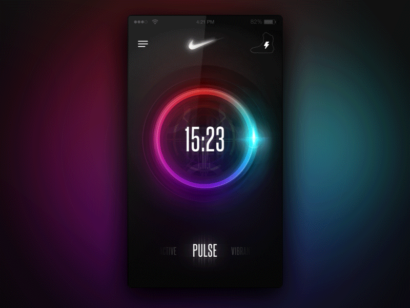 Nike Air Mag - Power Lights App Animation air mag assets back to the future compare interaction motion nike power laces power lights shoes sneaker ui ux