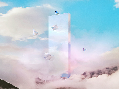Air Fragment air bird breath butterfly cloud fragment free geometry glass sky