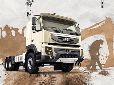 Volvo Trucks Series - Construction Zone car construction painting splash truck volvo volvo trucks