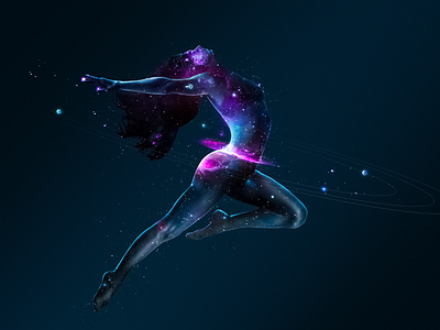 Dance of the Planets: Uranus atmosphere ballet body dance female galaxy nebula planets scifi uranus women