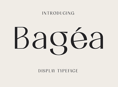 Bagea Display Font elegant