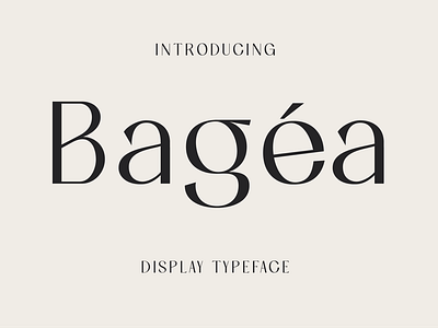 Bagea Display Font