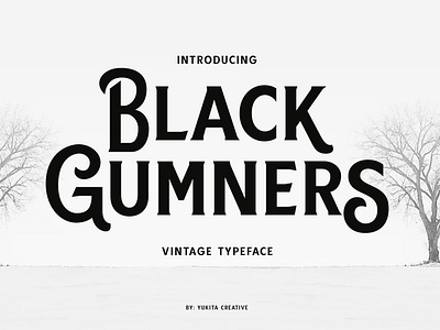 Black Gumners Vintage Typeface