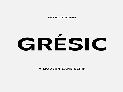 Gresic Modern Sans Serif Font branding design fonts graphic design typography