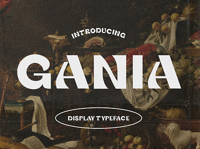 Gania Display Typeface branding design font graphic design logo modern typography ui