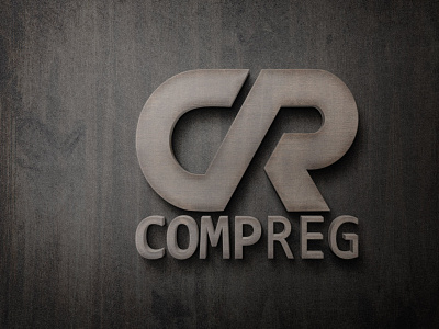 COMPREG 3D WOODEN LOGO MOCKUP branding design illustration logo vector