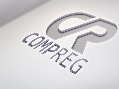 COMPREG ENGRAVED 3D LOGO MOCKUP