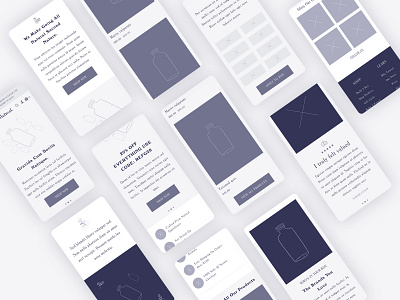 Natural wireframe - Mobile branding clean design interaction ios minimal mobile mockup product shopify soap ui ux wireframe