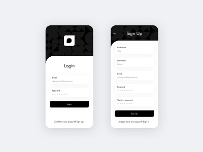 Sign up / Login UI