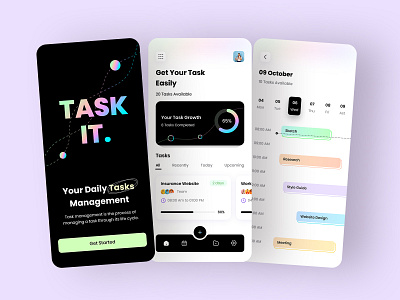 Task Management App animation app appdesign branding concept interaction interface iosapp management app task todoapp todolist ui work