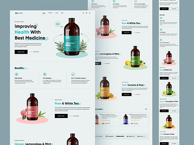 💊 Medicine Website Landing Page branding clinic design health hospital landing page medicine minimal web mobile app design pharmacy ui ux web design