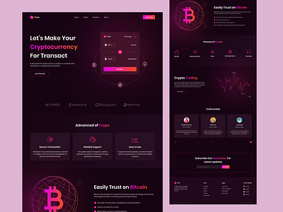 Cryptocurrency Landing Page