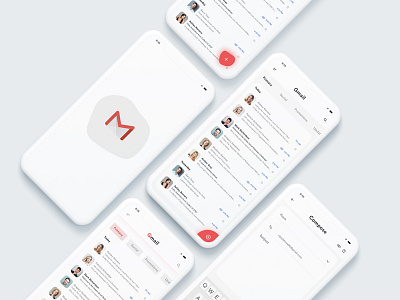 Gmail Redesign experience free gmail inbox interface iphonex mail psd ui ux xd