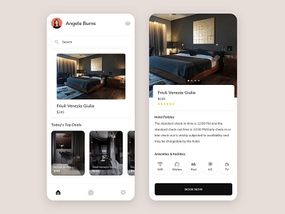 Hotel Booking App airbnb animation app booking design home hotel iphone mobile splash ui ux