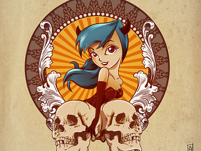 Shedevil devil girl illustration vector