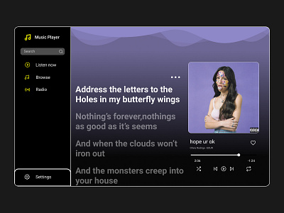 Music Player design ui ux