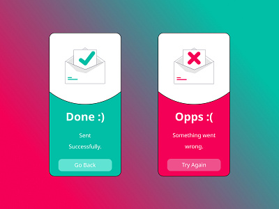 Flash Message app design ui ux