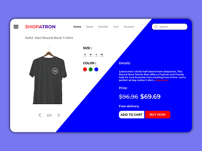 E-Commerce Shop (Single item) design ui ux