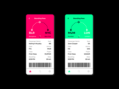 Boarding Pass #DailyUi 024 app design ui ux