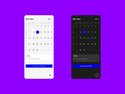 Calendar DailyUI 038 app design ui ux