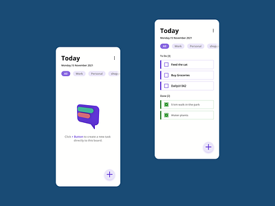 ToDo List DailyUI 042 app design ui