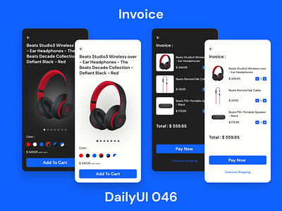 Invoice DailyUI 046 design ui