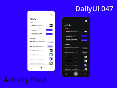 Activity Feed DailyUI 047