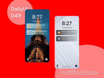 Notifications #DailyUI #049 design ui