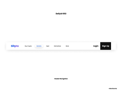 Header Navigation DailyUI 053 design ui