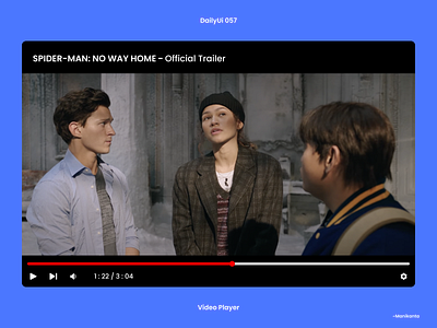 Video player DailyUI 057