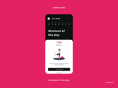 Workout of the day DailyUI 062 design ui