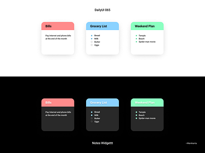 Notes Widget DailyUI 065