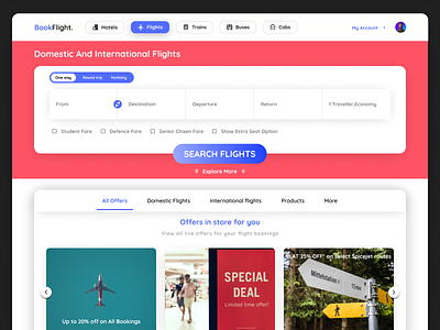 Flight Search DailyUI 068 design ui