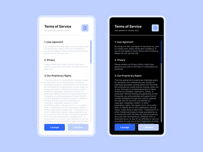 Terms of Service DailyUI 089