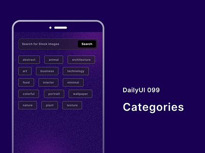 Categories DailyUI 099 categories dailyui 099 design ui