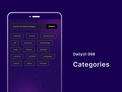 Categories DailyUI 099