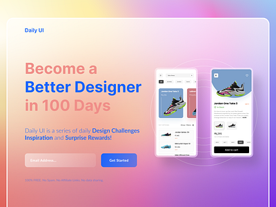 Redesign Daily UI Landing Page DailyUI 100