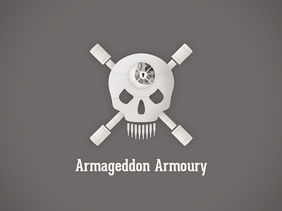 Armageddon Armoury armoury branding design icon identity logo logotype steam punk steampunk