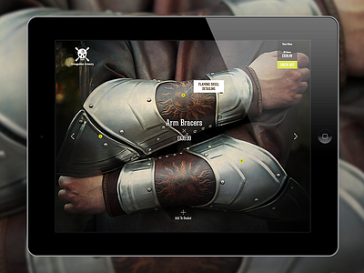 Arm Bracers Product Page concept design ecommerce responsive shop