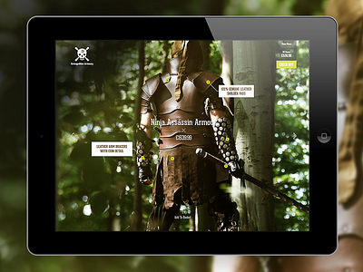 Ninja Armour concept design ecommerce responsive shop website