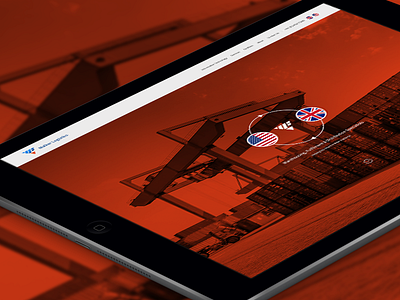 Walker Logistics concept design ipad orange responsive tablet website