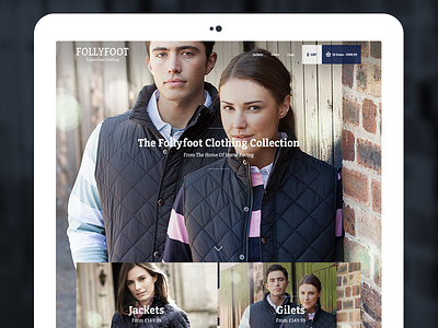 Follyfoot Homepage design devolopment eccemedia ecommerce equestrian horse responsive tablet